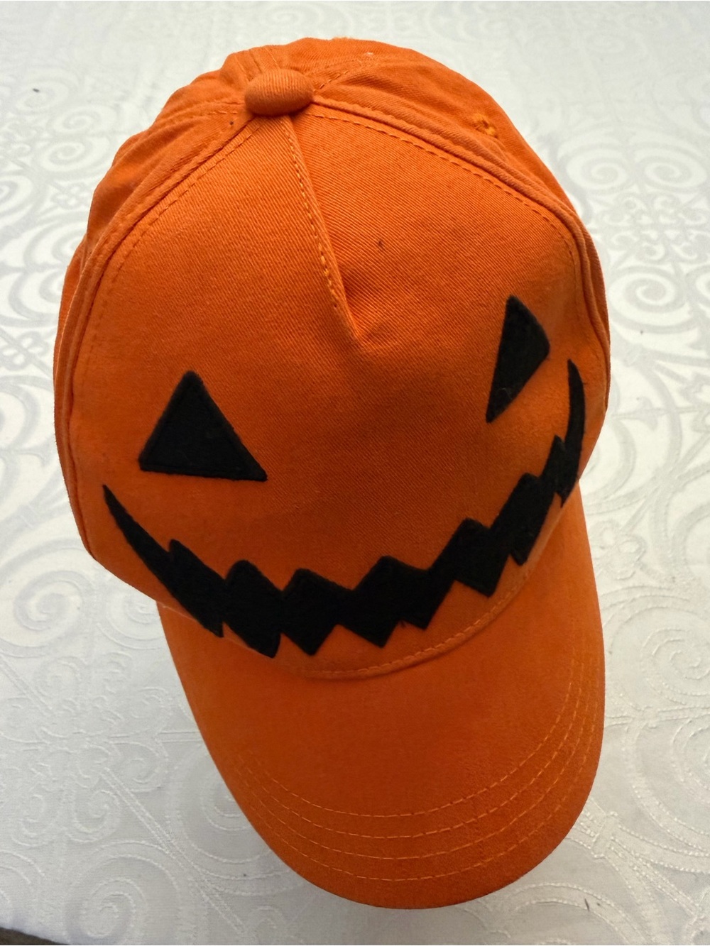 Gymboree Kids Jack O Lantern Pumpkin Halloween Pumpkin Face Cap Hat Orange Age 8